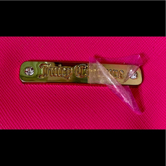 JUICY COUTURE Hot Pink/Black Strip Tote Bag, NWOT! - Picture 3 of 8